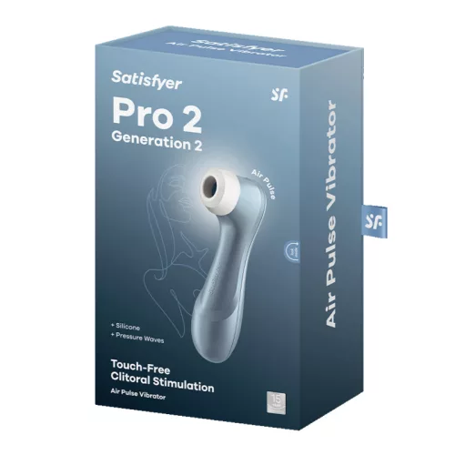 SATISFYER - Pro 2 Next Generation léghullámos csiklóizgató, újratölthető, kék