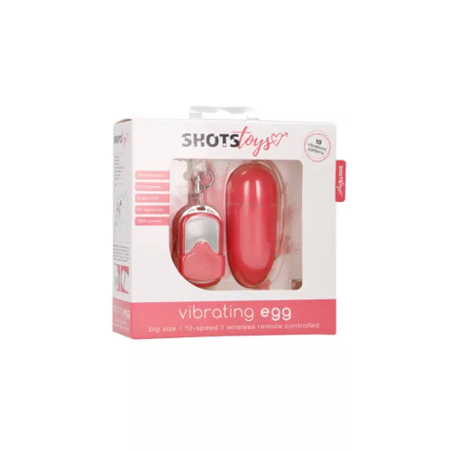 SHOTS TOYS – Távirányítós vibrációs tojás 10 fokozattal, rózsaszín