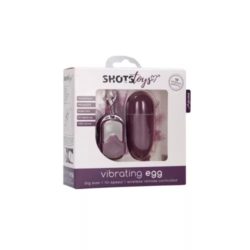 SHOTS TOYS – Távirányítós vibrációs tojás 10 fokozattal, lila