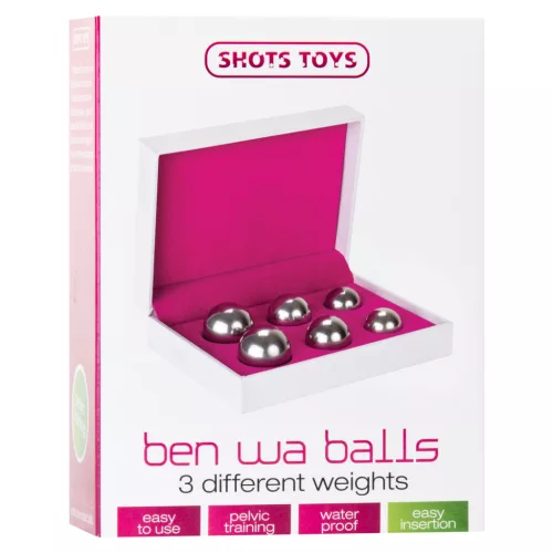 SHOTS TOYS – Ben Wa gésagolyó szett, 3 méretben