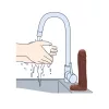 S-LINE – Péniszes szappan herékkel, 18 cm, barna