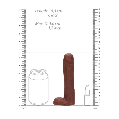 S-LINE – Péniszes szappan herékkel, 18 cm, barna