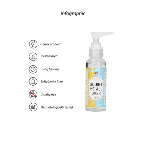 S-LINE – Vízbázisú síkosító, 100 ml, (Squirt Me All Over)