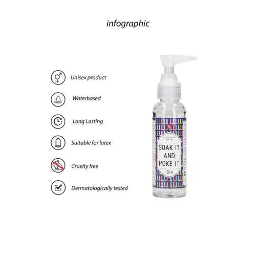 S-LINE – Extra sűrű vízbázisú síkosító, 100 ml (Soak It And Poke It)
