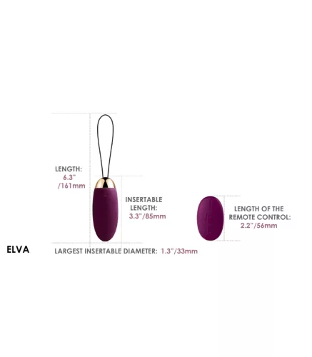 SVAKOM – Elva Plum, akkus vibrotojás távirányítóval, lila