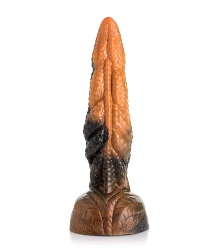 CREATURE COCKS - Ravager textúrált szilikon dildó, 20cm, narancs