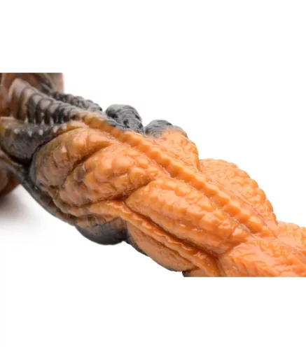 CREATURE COCKS - Ravager textúrált szilikon dildó, 20cm, narancs