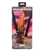 CREATURE COCKS - Ravager textúrált szilikon dildó, 20cm, narancs