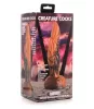 CREATURE COCKS - Ravager textúrált szilikon dildó, 20cm, narancs